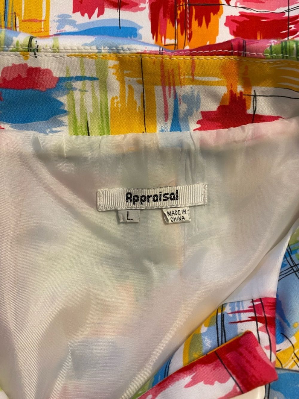 Women’s Appraisal size Large Colorful Brushstroke Crop Jacket - Multicolor - Picture 3 of 3